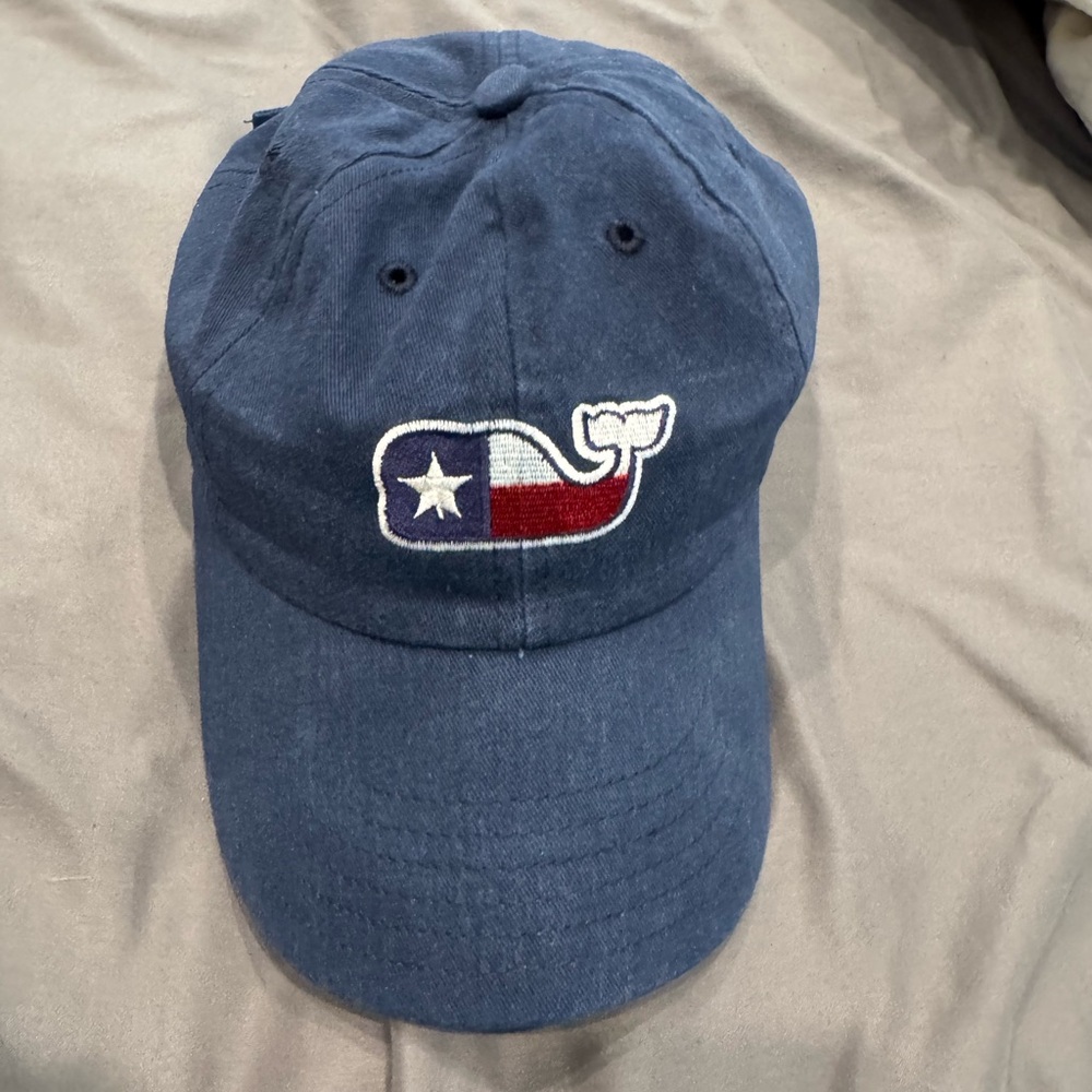 Vineyard Vines Navy Blue Hat with Texas Whale Logo